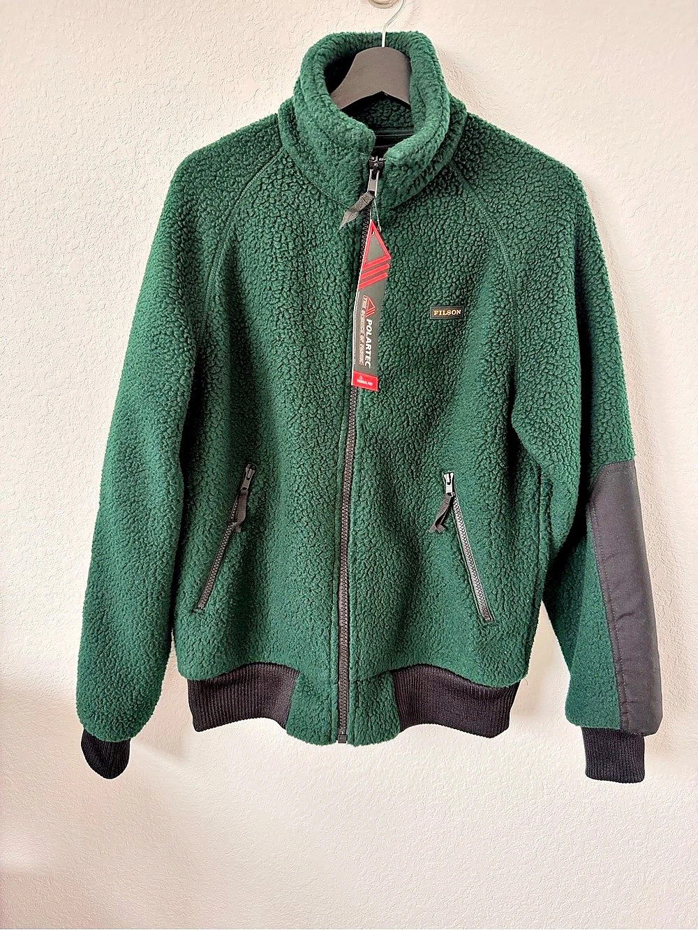Filson Sherpa Fleece Jacket Green Fleece Jacket Size Medium Like New